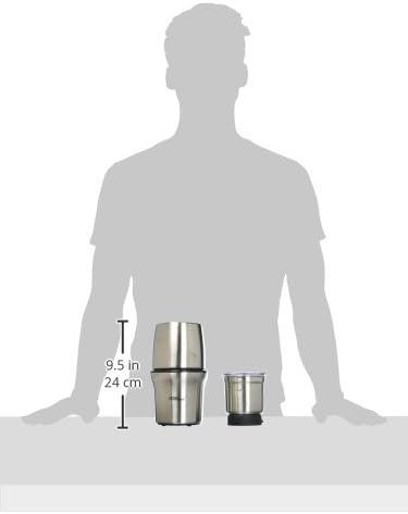 342612 SP-7412S Stainless Steel Wet and Dry Coffee/Spice/Chutney Grinder with Two Bowls, 220V (Not for USA - European Cord)