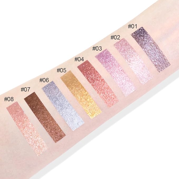 Cream Glitter Soft Pink Shimmer Metallic Eyeshadow Palette Makeup, Natural Single Mini Instant Holographic Eyeshadow For Older Women, Sombras Crema Para Ojos, Talc, Paraben & Cruelty Free