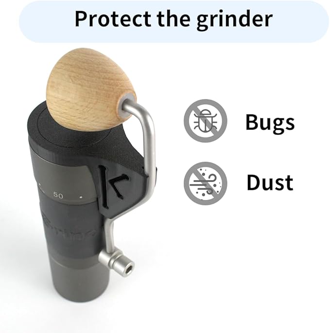 Sealed handle storage cover for kingrinder k4-k6 Manual coffee grinder handle Convenient for home storage and camping (K4-K6(Curved handle))