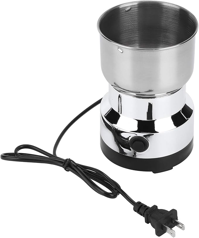 Electric Grinder, 100-200W Multifunctinal Electric Coffee Grinder Kitchen Mill Machine for Grains, Nuts, Beans, Spices(US Plug 110V)