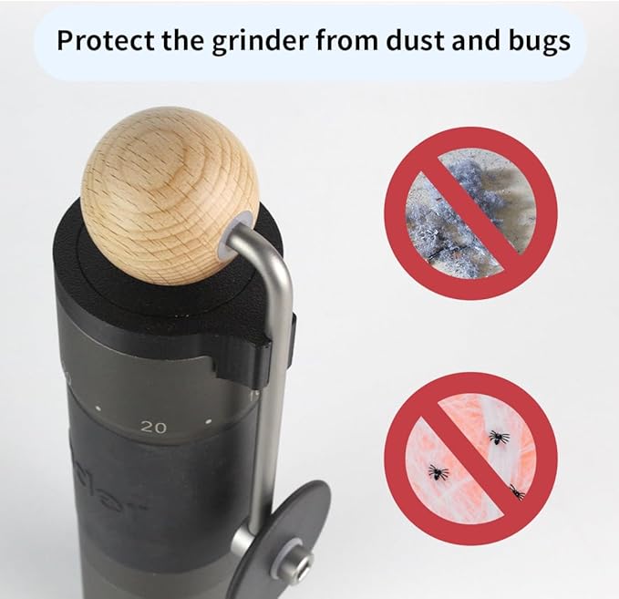 Sealed handle storage cover for kingrinder k4-k6 Manual coffee grinder handle Convenient for home storage and camping (K4-K6(Straight Handle))