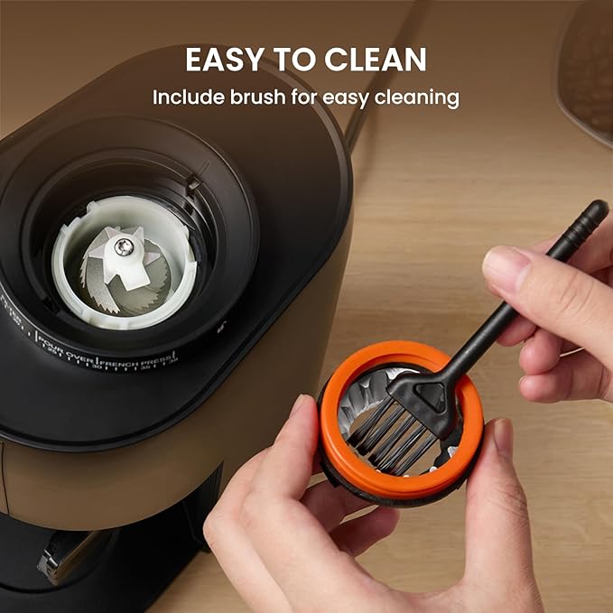 Coffee Grinder, Electric Burr Coffee Grinder with Conical Burr, Coffee Bean Grinder Electric with 38 Grind Settings for Espresso & French Press, Black