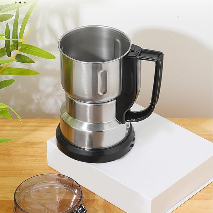 Mini Electric Grain Grinder - Kitchen Mill Machine, Dry Food Powder | Compact Coffee Bean Nut Chopper Processor, Hand Operated Small Grinding