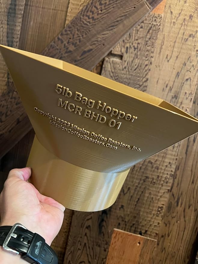 Bulk 5 pound expansion hopper compatible with Ditting 1203 and 1403 commercial coffee grinders. Funnel color is BLACK in this listing. Funnel only. Grinder not included.