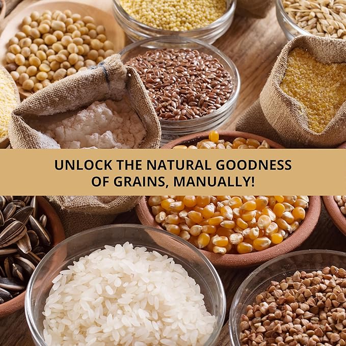 Handheld Iron Grain Mill - Manual Mill Food Grinder Hand Crack Corn Grinder Crank Grains Oats Corn Wheat Coffee Nuts Malt Mill Hand Operated Grain