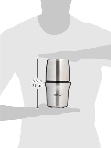 SP-7412S Stainless Steel Wet and Dry Coffee/Spice/Chutney Grinder with Two Bowls