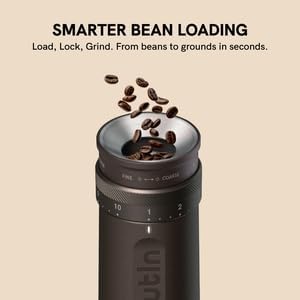 OutIn Fino Portable Electric Coffee Grinder,Adjustable Coffee Bean Grinder with 28 Precise Grind Setting,One-Button Burr Coffee Grinder with Fast‑Charge Battery, Auto‑Stop & Clog‑Protection