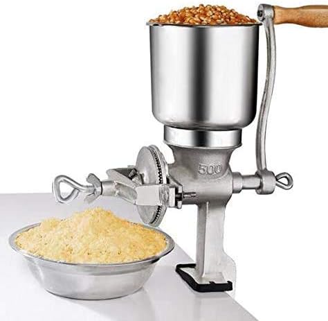 Tall Cast Manual Iron Mill Grinder Hand Crank Grains Oats Corn Wheat Coffee Nuts