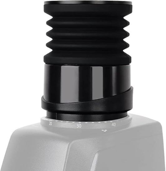 Coffee Grinder Single Dose Hopper Compatible with Baratza Encore Coffee Grinder Silicone Bellow with Mental Lid for Blow Out Residual Coffee Grounds Black