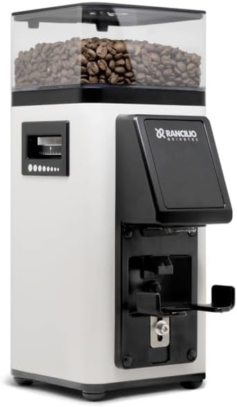 Rancilio Stile SD Semi-Automatic On-Demand Espresso Grinder, 58mm Steel Flat Burr, 300g (White)