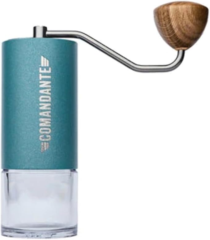 Comandante C40-MK4NB-AL Coffee Grinder C40 MK4 Nitro Blade Alpine Lagoon Silver Brown