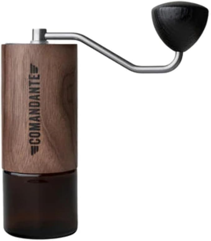 Comandante C40 MK4 Liquid Amber Manual Coffee Grinder, Stainless Steel, Silver/Brown