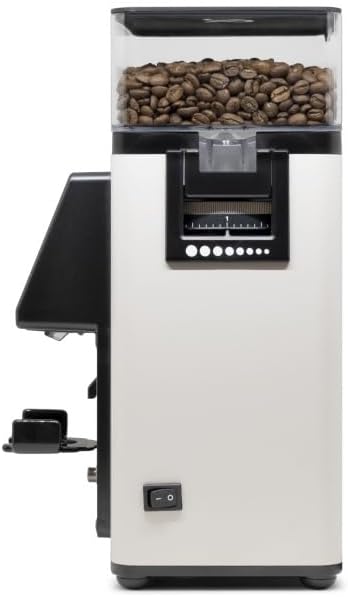 Rancilio Stile SD Semi-Automatic On-Demand Espresso Grinder, 58mm Steel Flat Burr, 300g (White)