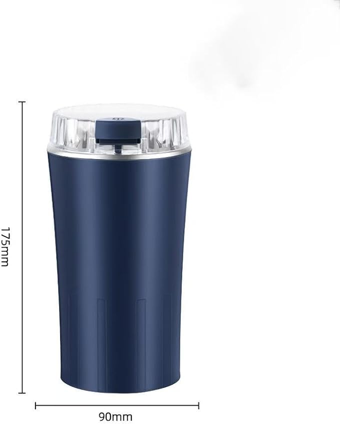 Electric Coffee Grinder, Portable Coffee Bean and Spice Grinder, 300W Powerful, Household Stainless Steel 8-Blade Blade, for Herbs, Spices, Coffee, Nuts, and Seeds (Black)