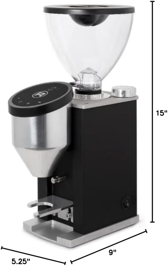 Rocket Espresso Faustino 3.1 Espresso Grinder | 50mm Flat Burrs | Programmable Dosing | (Black)