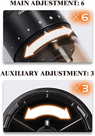 Conical Ceramic Burr Coffee Grinder - Electric Slow Grinder As Manual, with Adapter, Upgraded Grinding Bin - for Espresso, Pour Over, Drip, Percolator, Chemex, Cold Brew, French Press