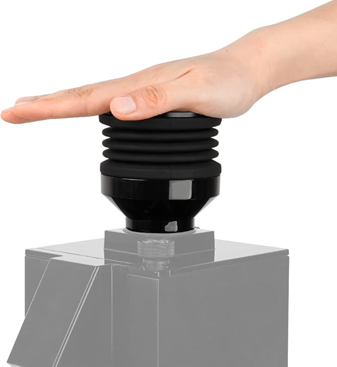 Coffee Grinder Single Dose Hopper Fit Eureka Mignon Grinder 2 in 1 Function Single Dose Hopper with Silicone Bellow Coffee Grinder Cleaning Accessories with Metal Lid Black