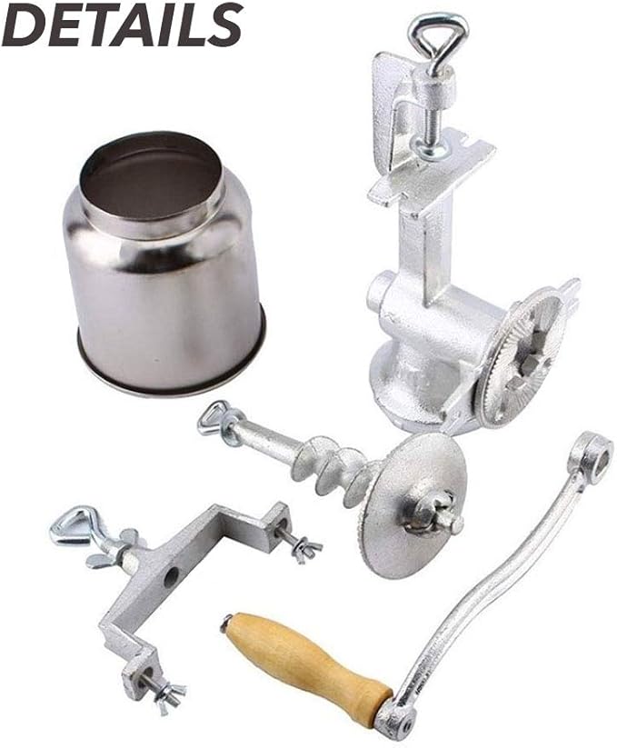 Grain Mill Iron Grinder Manual Food Grinder Hand Crack Hand Operated Mill for Corn Crank Grains Oats Wheat Coffee Nuts Malt