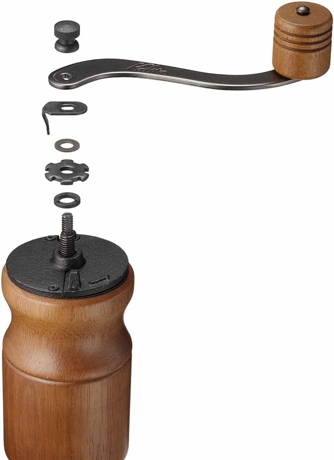 Carita Coffee Grinder, Wood, Durable Cast Iron Cutter, KH-10BR, Brown #42169, Hand Grinder, Hand Mill, Handmill, Handmill, Handmill, Handmill, For Beginners, Small, Portable, Mountaineering, Cafe,