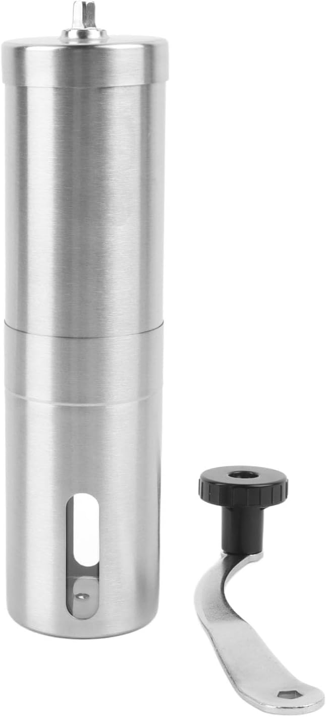 Manual Coffee Bean Grinder Stainless Steel Hand Coffee Mill Ceramic Burr for Aeropress, Drip Coffee, Espresso, French Press, Turkish Brew