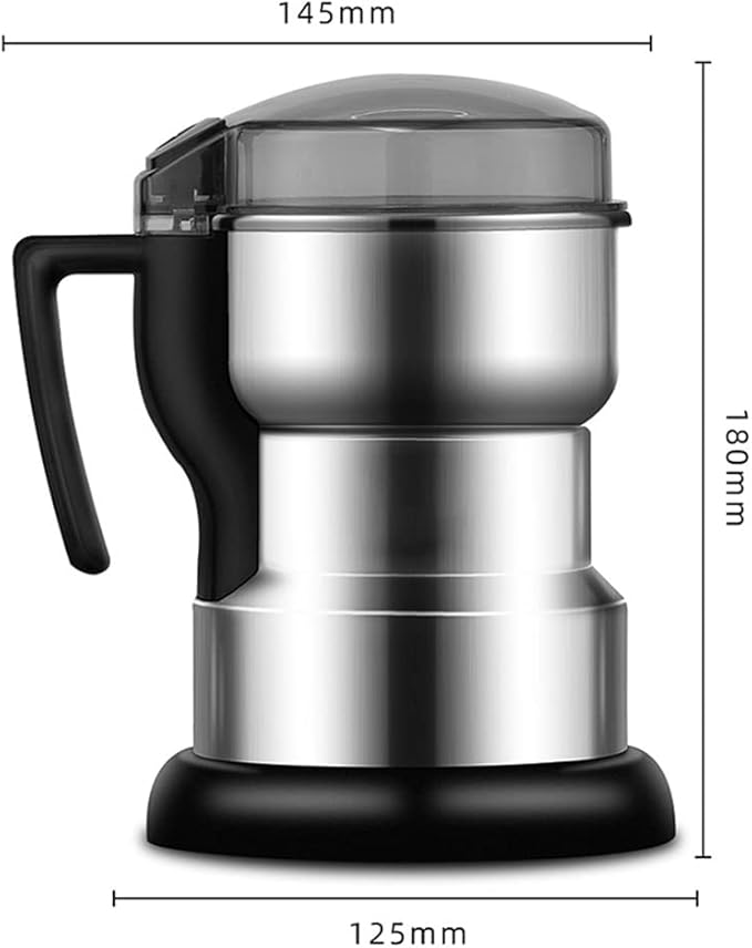 Multifunctional Smash Machine, 400W 200g Capacity Grain Coffee & Spice Grinder, Stainless Steel, Open-Cover-Stop Safety Design, 30s Speedy Grinding for Bean, Spice, Herbs, Dry Materials