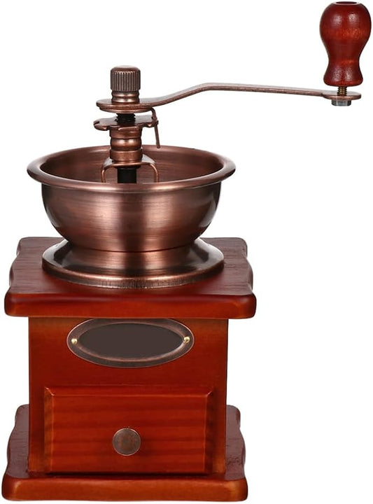 Cabilock Manual Coffee Bean Grinder 6.69 Inch Portable Hand Grinder with Burr Grinding Cone and Iron Handle Compact Coffee Grinding Machine for Home and Travel