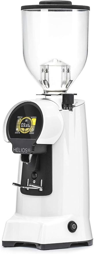 Eureka Helios 65 Commercial Espresso Grinder | Touchscreen | 65mm Burrs | Programmable | Stepless | (White)