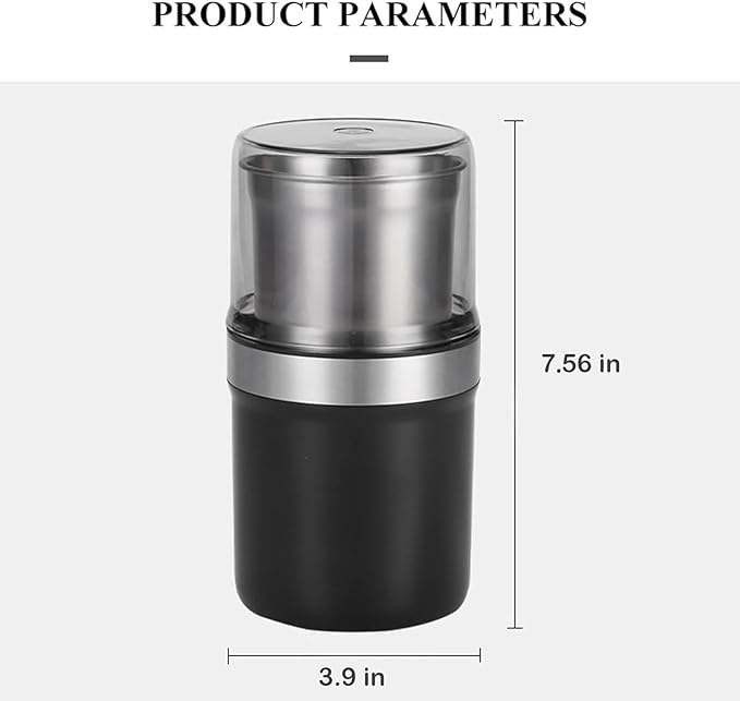 Electric Coffee Grinder, Innovative Coffee Grinder, With Heavy-Duty Stainless Steel Grind Blades,2/3 Cup Coffee Bean Capacity, One Touch Push-Button Control for Crus