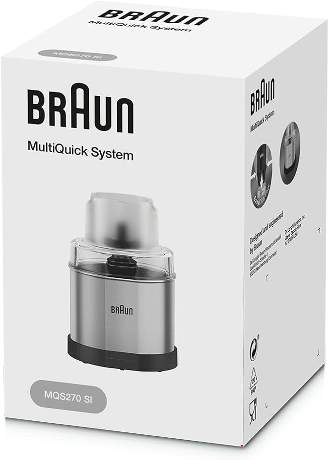 Braun MQS270SI Multiquick Coffee and Spice Grinder Hand Blender Attachment, 1.5-Cup
