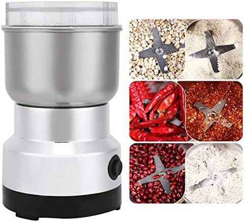 Multifunctinal Electric Coffee Grinder, Kitchen Grains Nuts Beans Spices Milling Machine Coffee Grinder with Dry Grains and Green Beans for Home (US 110V)