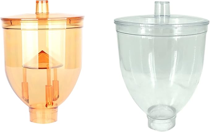 2PCS Coffee Grinder Part Hopper for N600 Machine,Prevent Jump Function,Coffee, Transparent & Yellow