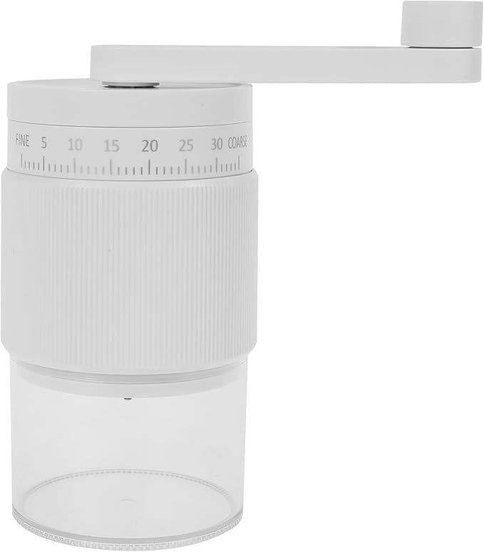 Manual Coffee Grinder, Adjustable Coarse to Fine, Portable Hand Crank Coffee Bean Mill with 35 Adjustable Settings for Espresso French Office Home Camping(white)