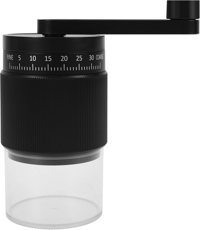 Manual Coffee Grinder, Adjustable Coarse to Fine, Portable Hand Crank Coffee Bean Mill with 35 Adjustable Settings for Espresso French Office Home Camping(black)