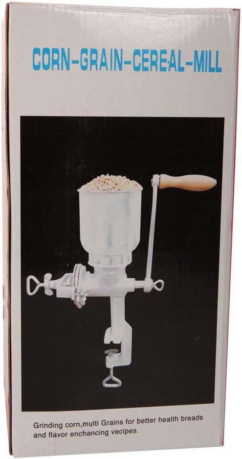 Grain Grinder,500# Home Use Hand Cranking Operation Grain Grinder Silver