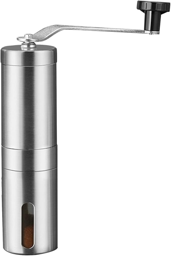Manual Coffee Grinder Coarse/Fine Grind Stainless Steel Coffee Bean Grinder Ceramic Burr Portable Espresso/Drip Grind Travel & Home Use