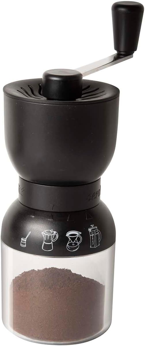 Aerolatte Precision Burr Coffee Grinder, Glass with Ceramic Mechanism, 1-Cup Capacity