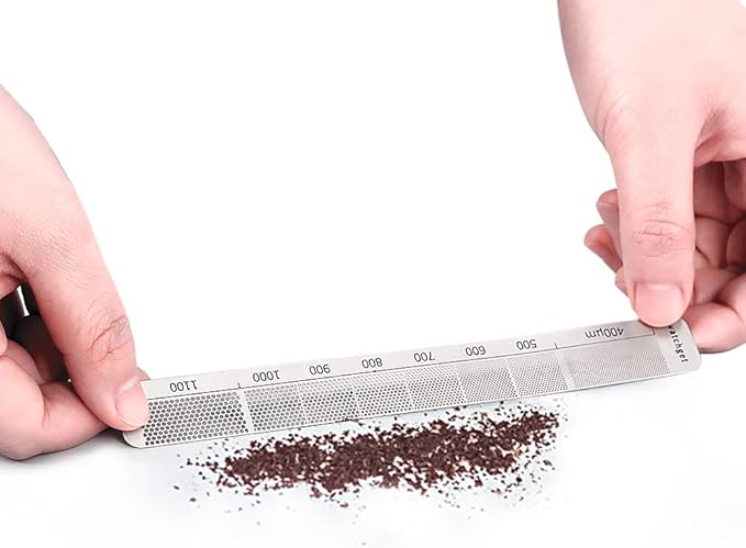 watchget Stainless Steel Precision Coffee Measuring Tool - Ruler for Grind Size, Professional Bean Grinder Accessory