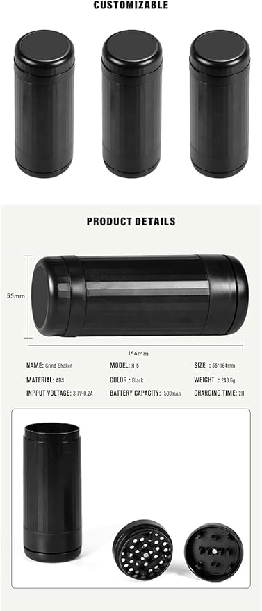 2in1 Roller Cylinder,Roller Mills Portable Swift Roll Cylinder Machine,Pro Roller Electric Grinder and Cone Filler,Say Goodbye to Hassle of Rolling by Hand (Electric Roller)