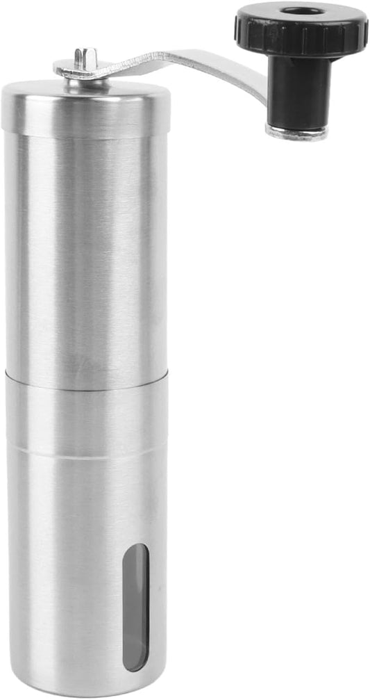 Manual Coffee Bean Grinder Stainless Steel Hand Coffee Mill Ceramic Burr for Aeropress, Drip Coffee, Espresso, French Press, Turkish Brew