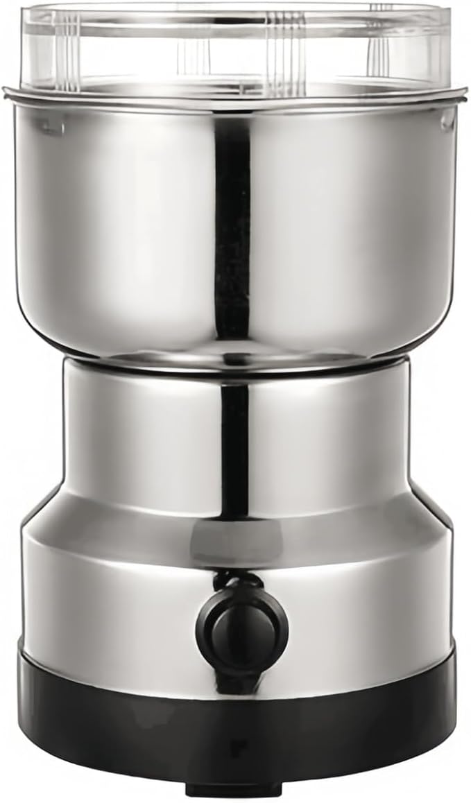 Electric Coffee Grinder & Mini Grain Crusher, 200W Fast Grinding with Stainless Steel Bowl and Blades,100g Capacity One Botton On/Off Switch | for Coffee Beans, Spices, Seeds, Herbs Dry Food Mill