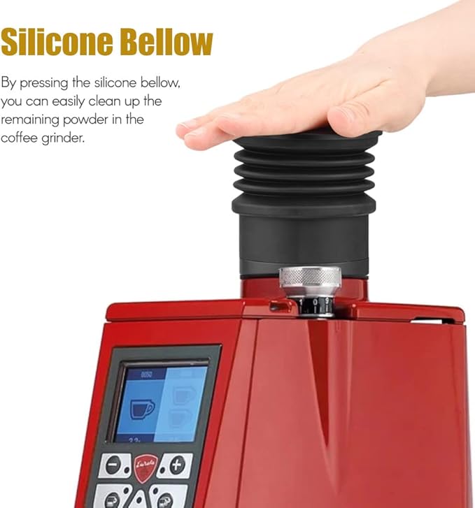 Aluminum Alloy Single Dose Hopper with Silicone Bellow Coffee Grinder Accessories Replacement for Eureka Atom Coffee Grinder