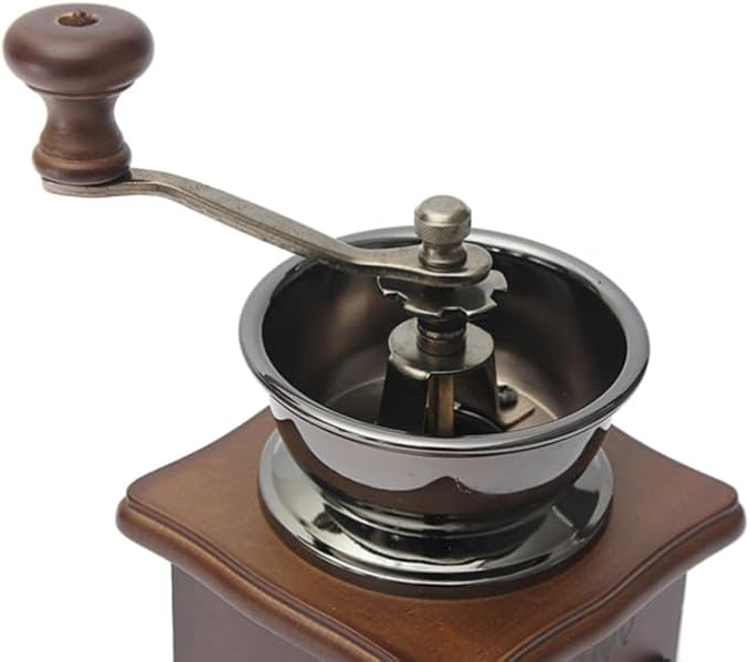 ABOOFAN Vintage Manual Coffee Bean Grinder with Ceramic Burr Hand Mill for Fresh Ground Coffee at Home