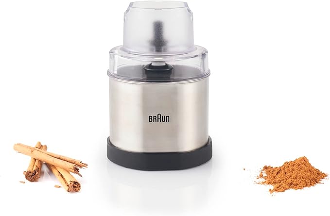 Braun MQS270SI Multiquick Coffee and Spice Grinder Hand Blender Attachment, 1.5-Cup