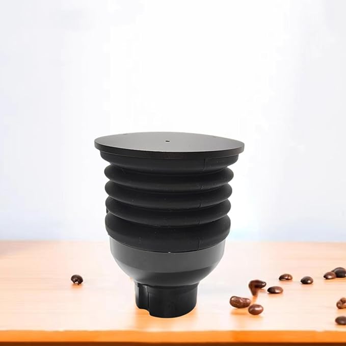 Single Dose Hopper with Silicone Bellow and Aluminum Lid,Coffee Grinder for Eureka Mignon Grinder 2 in 1 Function MMG Accessories Hand Pressure Bellow for Home Shop to Clean and Collect Coffee Grounds