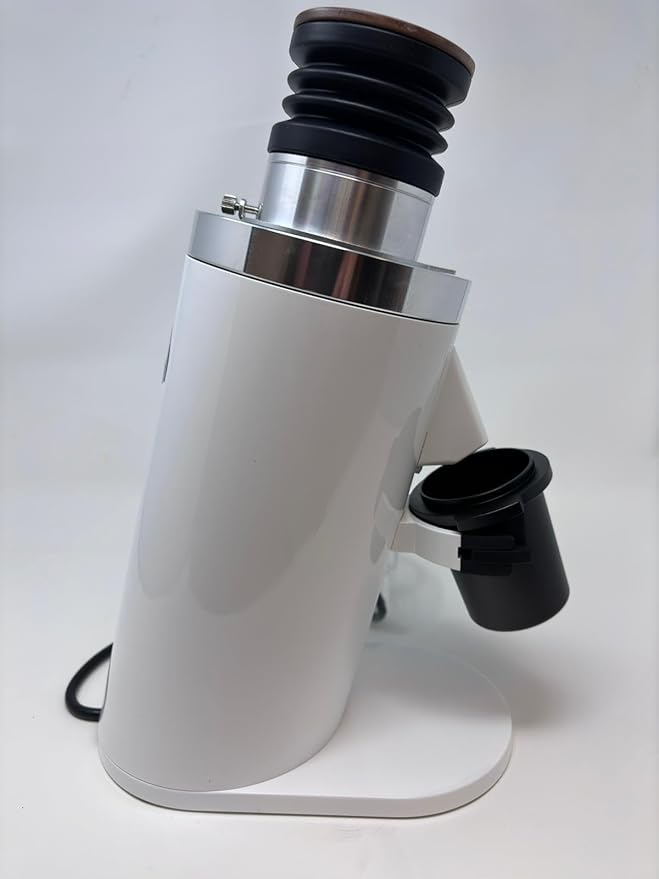 Turin DF64 Gen 2 Single Dose Coffee Grinder - 64mm Flat Burrs, Black or White, Stainless Steel or DLC Burrs, Low Retention, Stepless Adjustment (Stainless Steel Burrs, White)