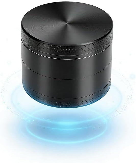 2.5 Inch Grinder - Heavy-Duty Aluminum, Non-Stick Design, Compact Essential Tool for Kitchen Coffee Brewing - Black