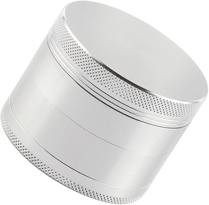 2.5 Inch Grinder - Heavy-Duty Aluminum, Non-Stick Design, Compact Essential Tool for Kitchen Coffee Brewing - silvery