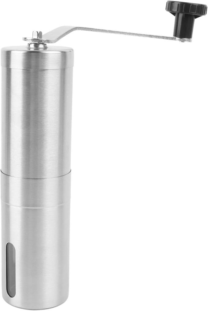 Manual Coffee Bean Grinder Stainless Steel Hand Coffee Mill Ceramic Burr for Aeropress, Drip Coffee, Espresso, French Press, Turkish Brew