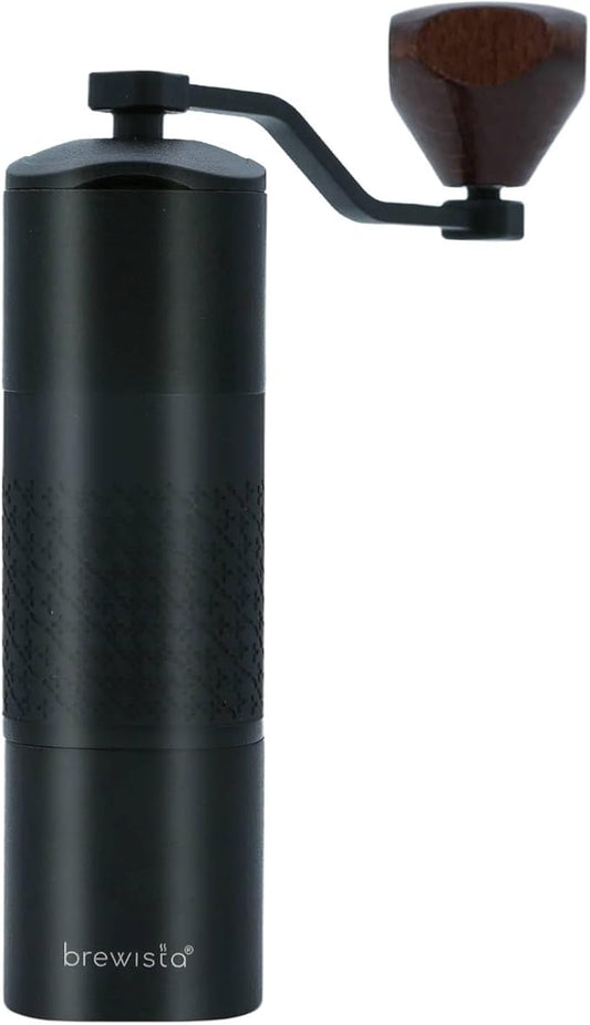 Brewista Artisan Meteor Manual Coffee Grinder, Stainless Steel Conical Burr Grinder with 18 Adjustable Settings, Portable Espresso, Moka Pot Coffee Bean Grinder, Detachable Handle, 25-30g Capacity