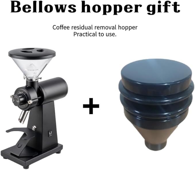 Urbanic 080 Electric Coffee Grinder (110~220v) / flat Titanium burr 60mm / Fine-setable in 100 steps (Black) / (Made in Korea)